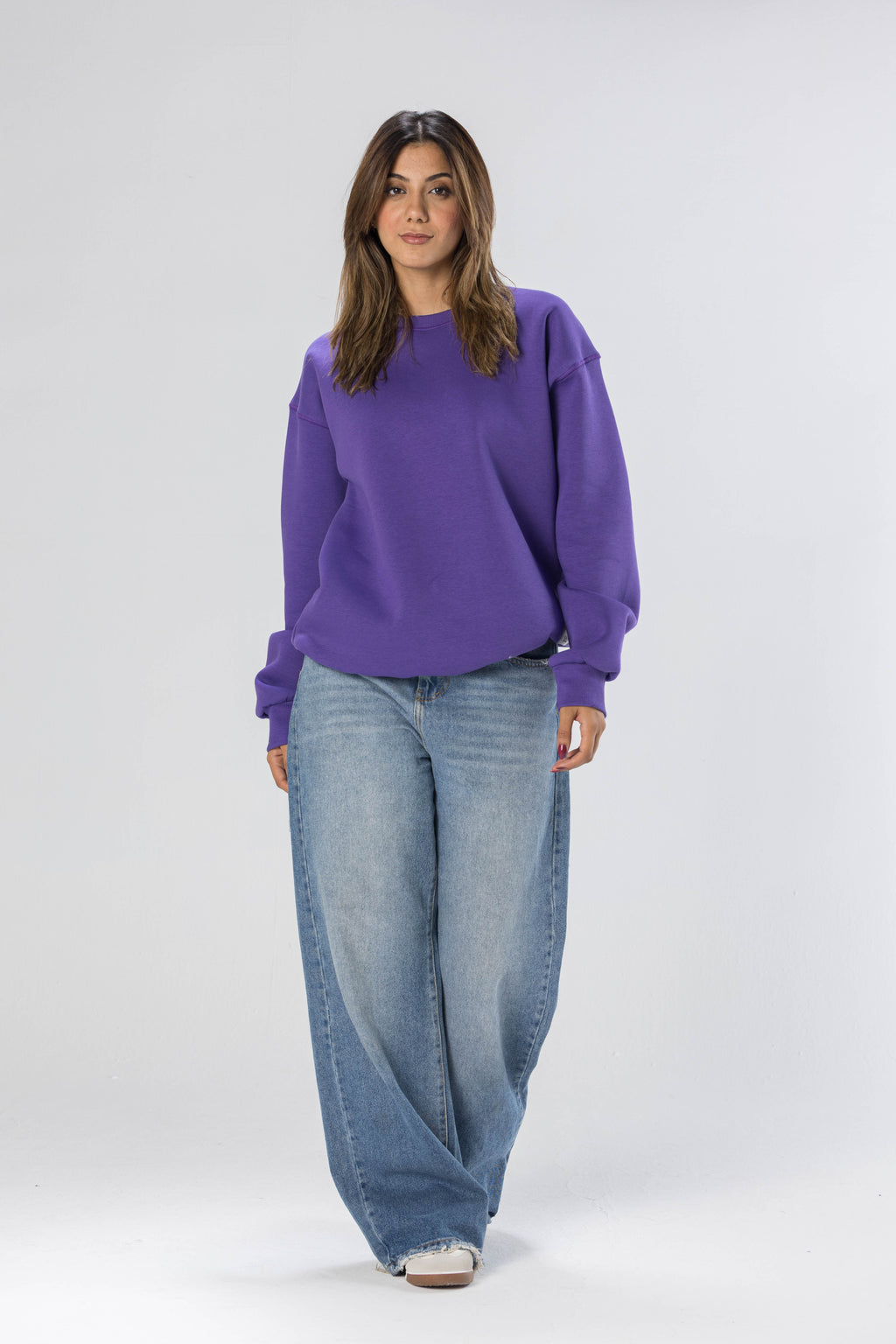 Vibrant Purple Oversized Sweatshirt
