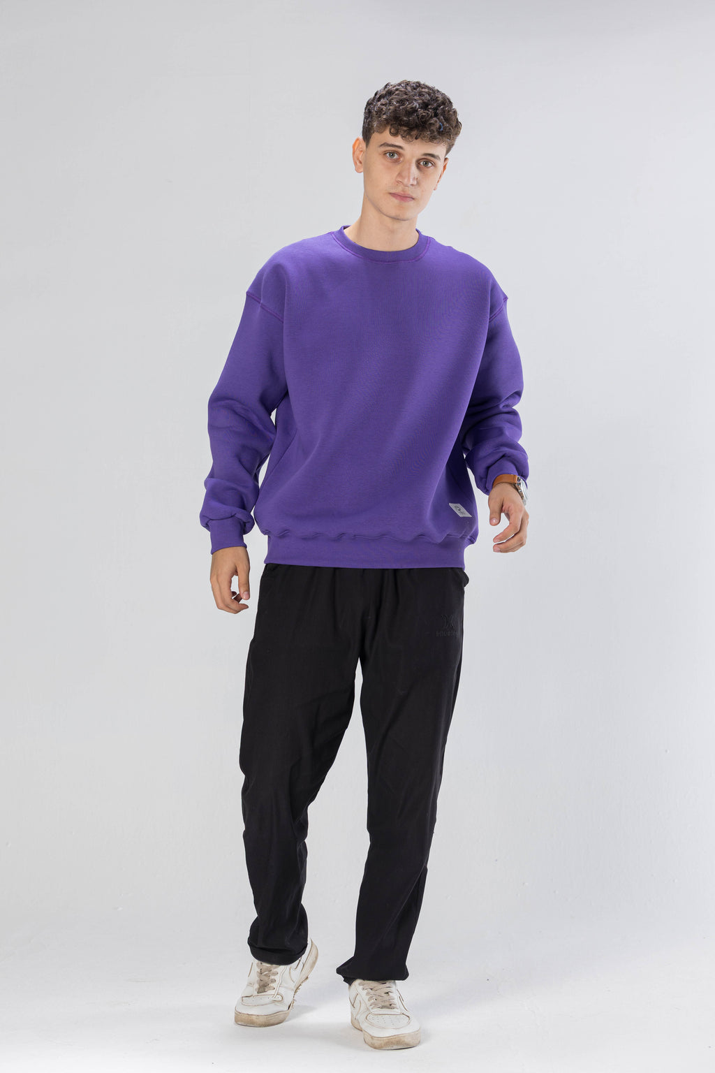 Vibrant Purple Oversized Sweatshirt