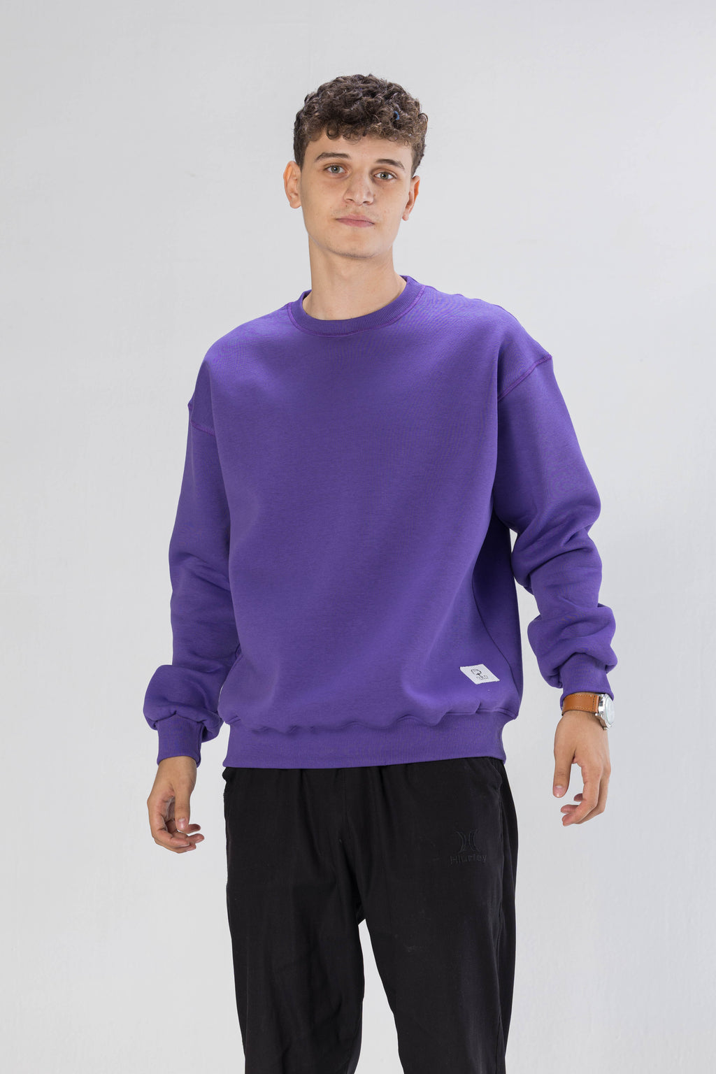 Vibrant Purple Oversized Sweatshirt