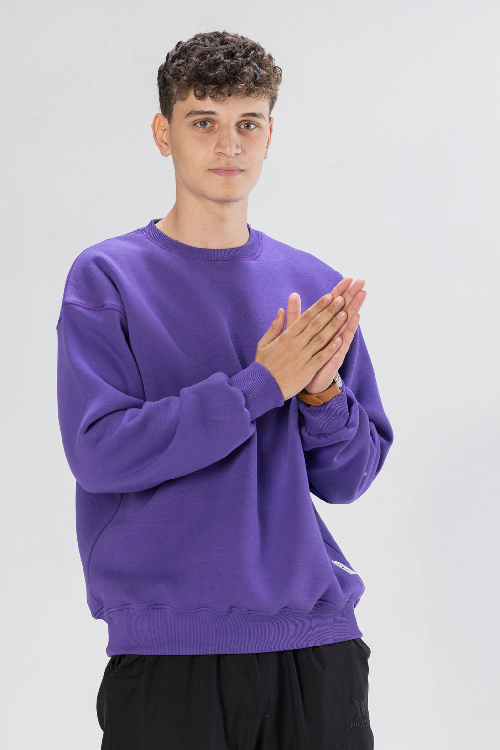 Vibrant Purple Oversized Sweatshirt