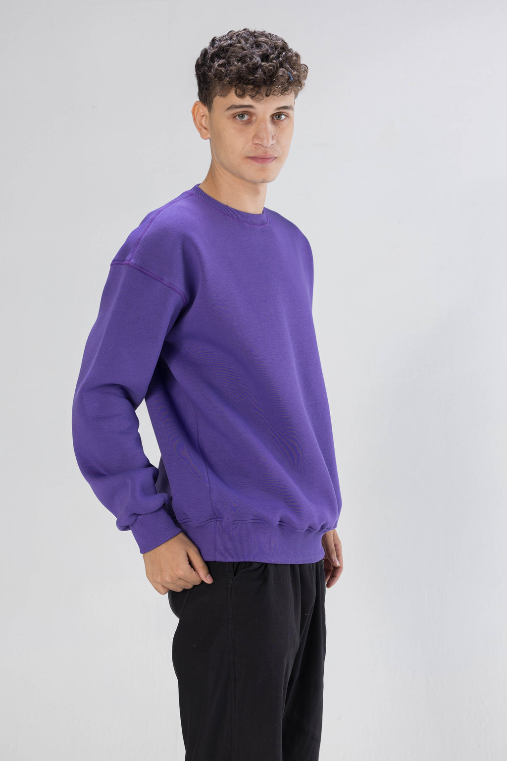 Vibrant Purple Oversized Sweatshirt