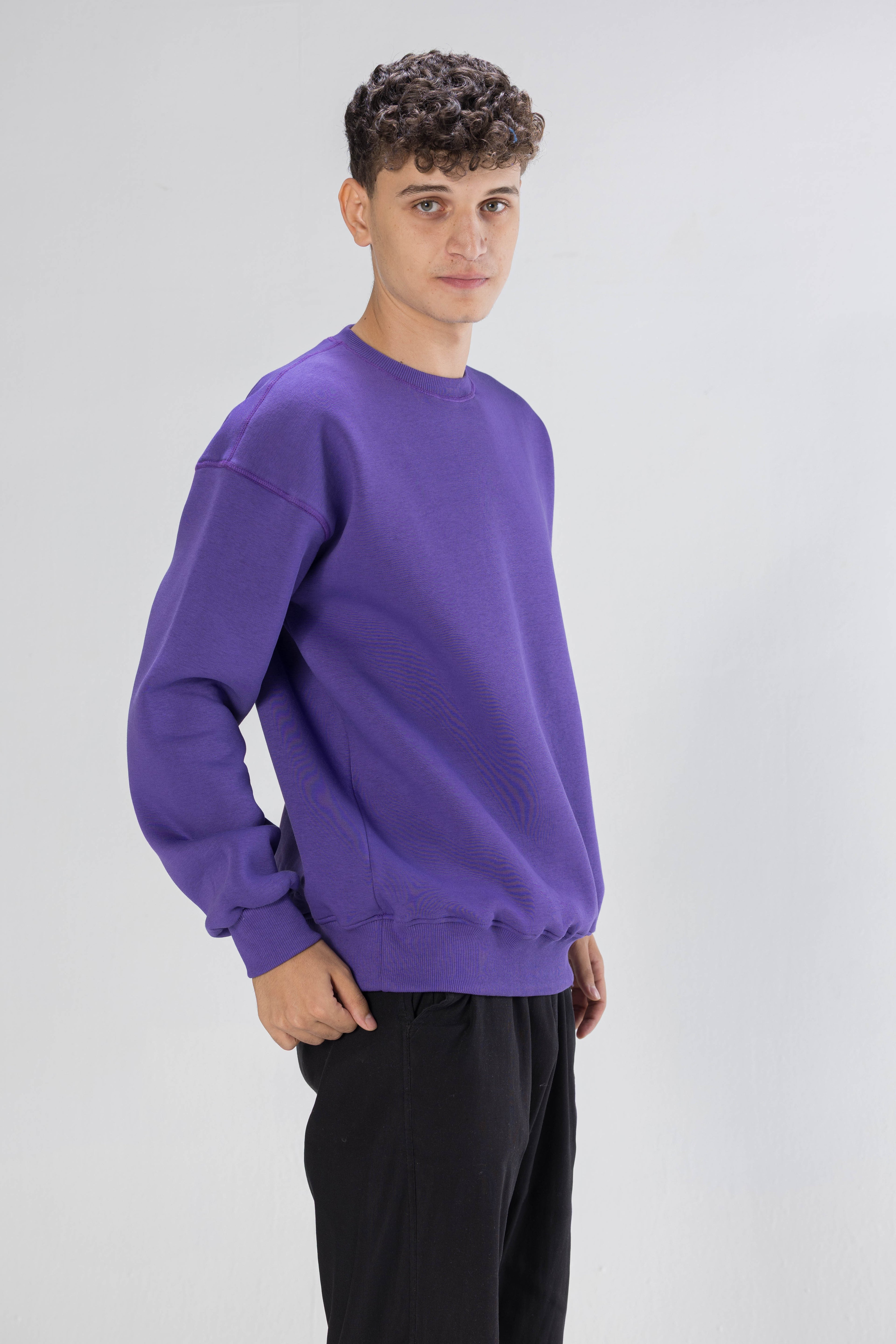 Vibrant Purple Oversized Sweatshirt