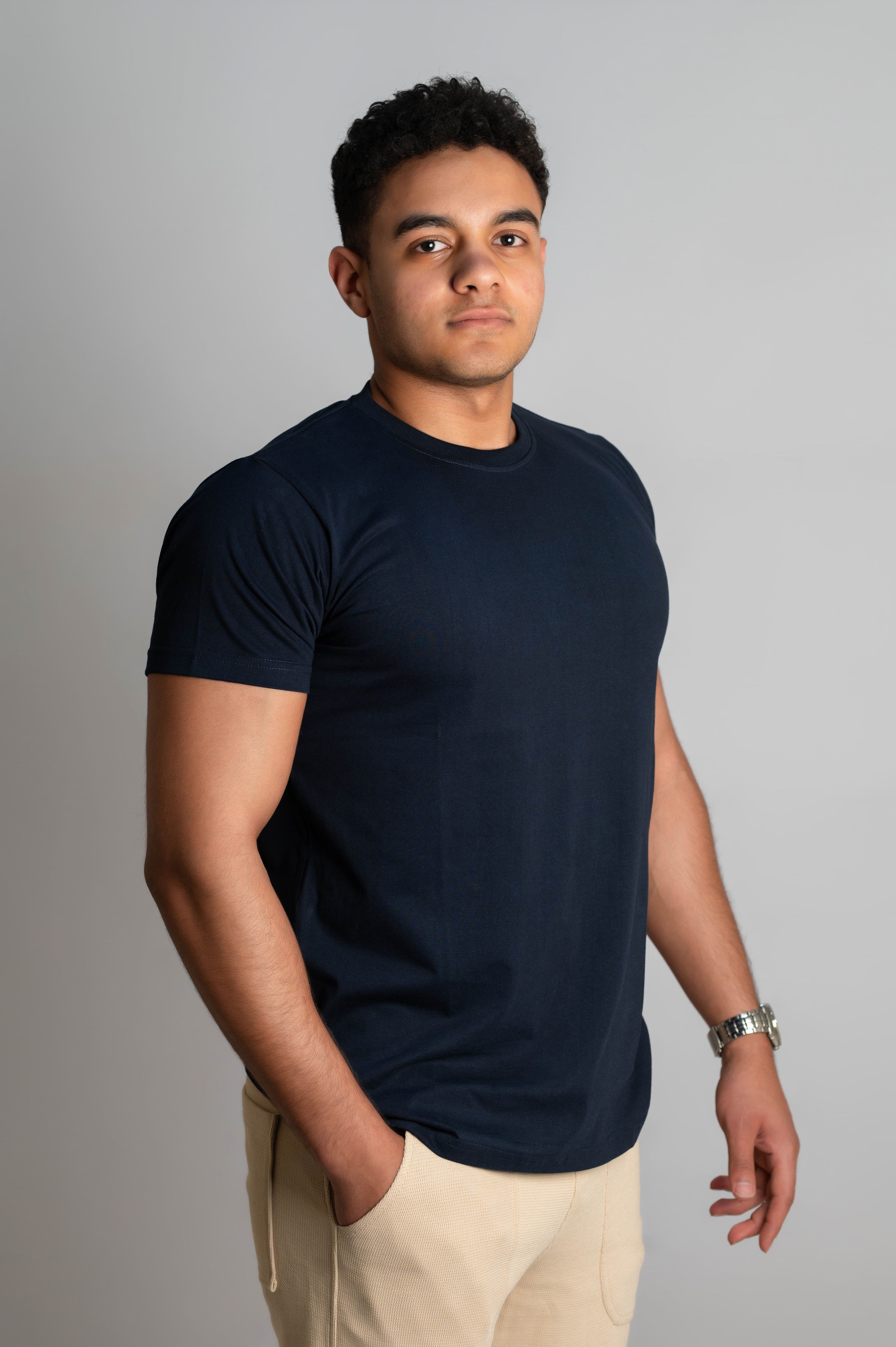 Navy blue Basic T-Shirt